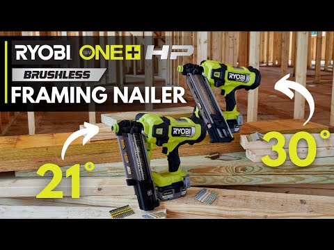 18V ONE+ HP BRUSHLESS AIRSTRIKE 30?? FRAMING NAILER | RYOBI