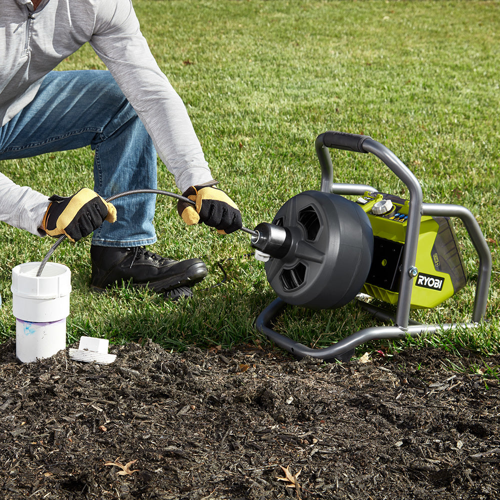 18V ONE+ HYBRID 50′ DRAIN AUGER KIT | RYOBI