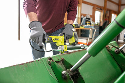 ONE+ 18V CORDLESS GREASE GUN KIT WITH 2.0 AH BATTERY AND 18V CHARGER | RYOBI