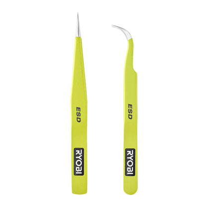 2 PC. PRECISION ANTI-STATIC TWEEZERS | RYOBI