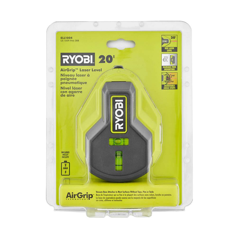 20′ AIRGRIP? LASER LEVEL | RYOBI