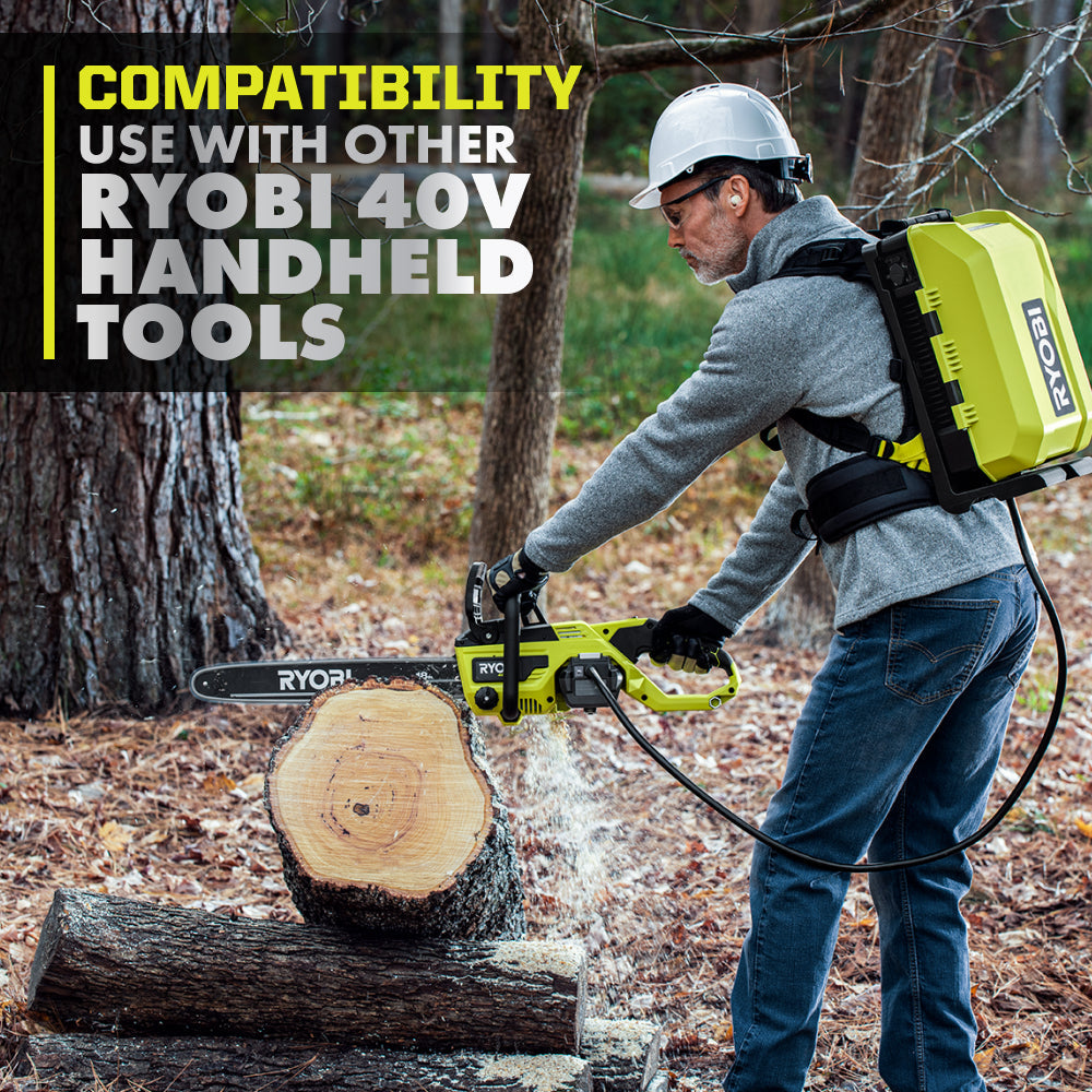 40V HP BRUSHLESS 730 CFM WHISPER SERIES BLOWER & BACKPACK POWER SUPPLY KIT | RYOBI