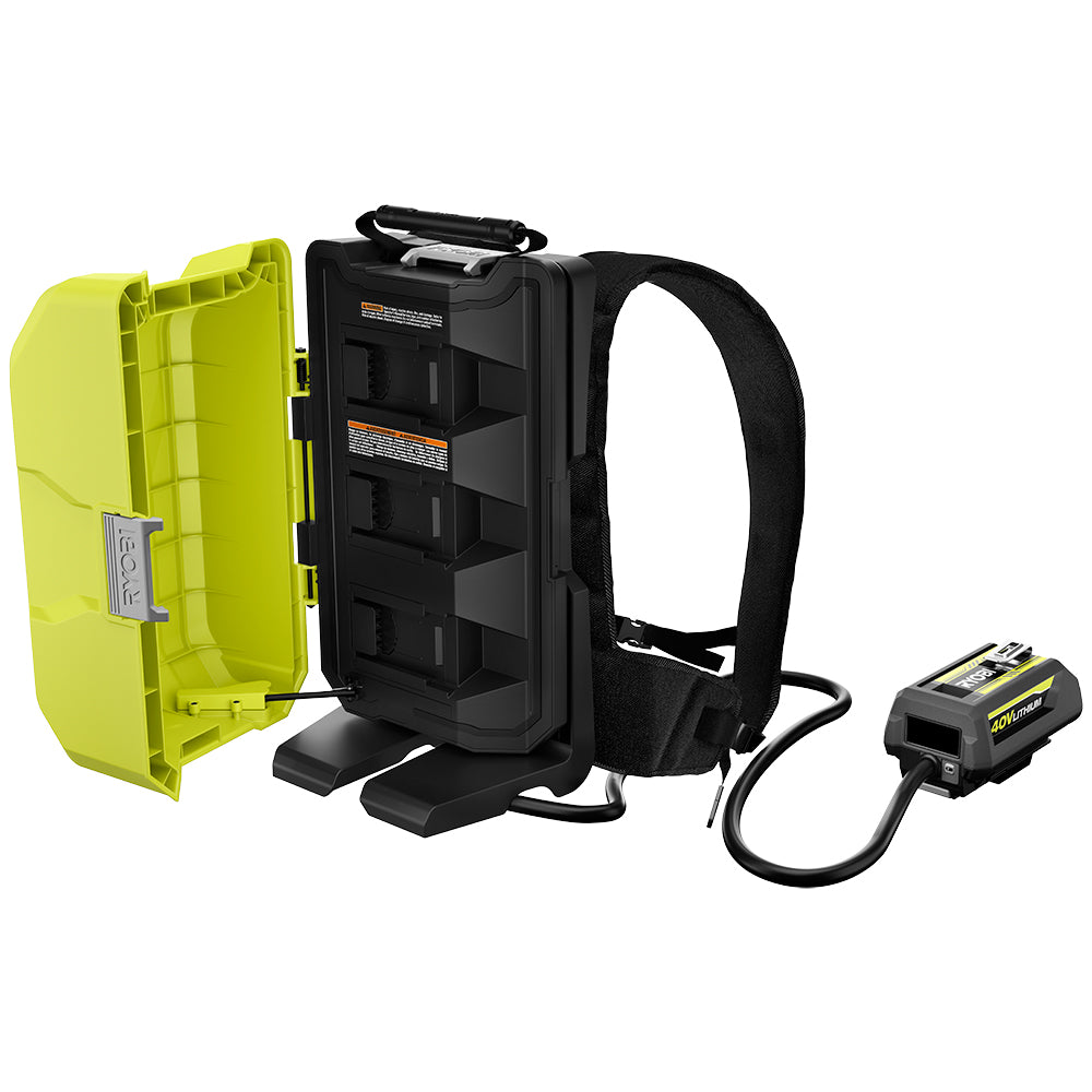 40V HP BRUSHLESS 730 CFM WHISPER SERIES BLOWER & BACKPACK POWER SUPPLY KIT | RYOBI