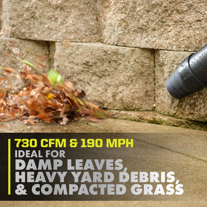 40V HP BRUSHLESS 730 CFM WHISPER SERIES BLOWER & BACKPACK POWER SUPPLY KIT | RYOBI