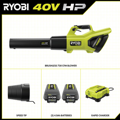 40V HP BRUSHLESS 730 CFM WHISPER SERIES BLOWER KIT | RYOBI