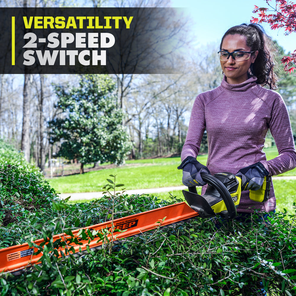 18V ONE+ HP BRUSHLESS WHISPER SERIES 24″ HEDGE TRIMMER KIT | RYOBI