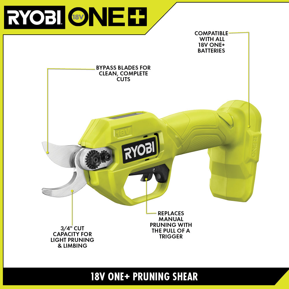 18V ONE+ PRUNING SHEAR KIT | RYOBI