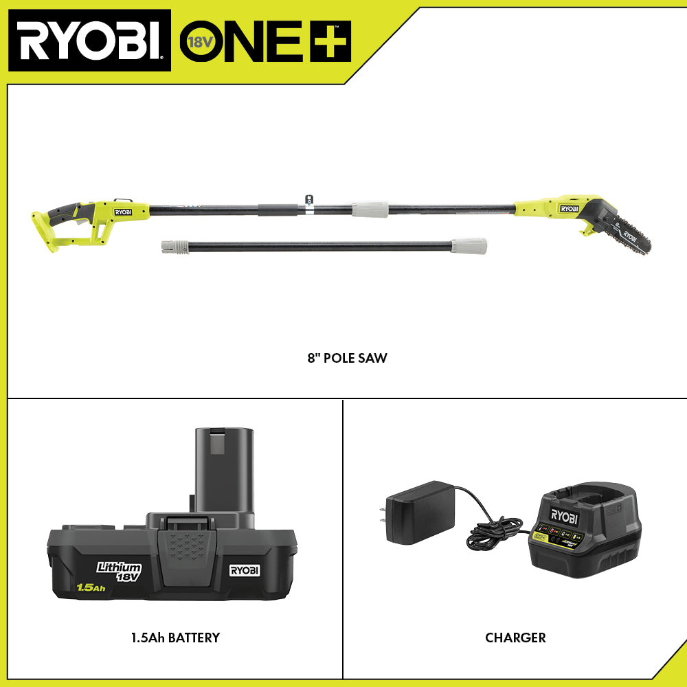 18V ONE+ 8″ POLE SAW KIT | RYOBI