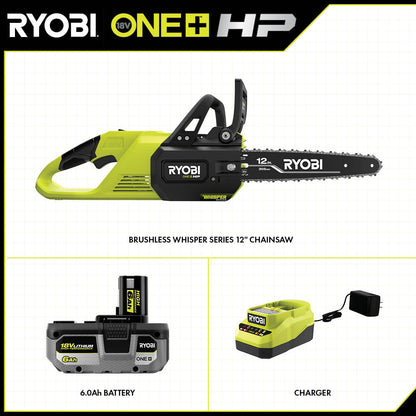 18V ONE+ HP BRUSHLESS WHISPER SERIES 12″ CHAINSAW KIT | RYOBI