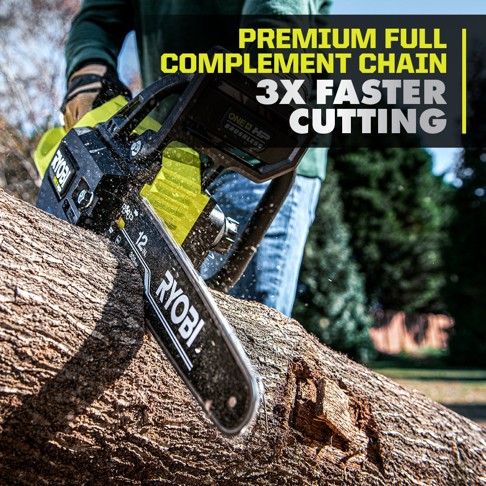 18V ONE+ HP BRUSHLESS WHISPER SERIES 12″ CHAINSAW KIT | RYOBI