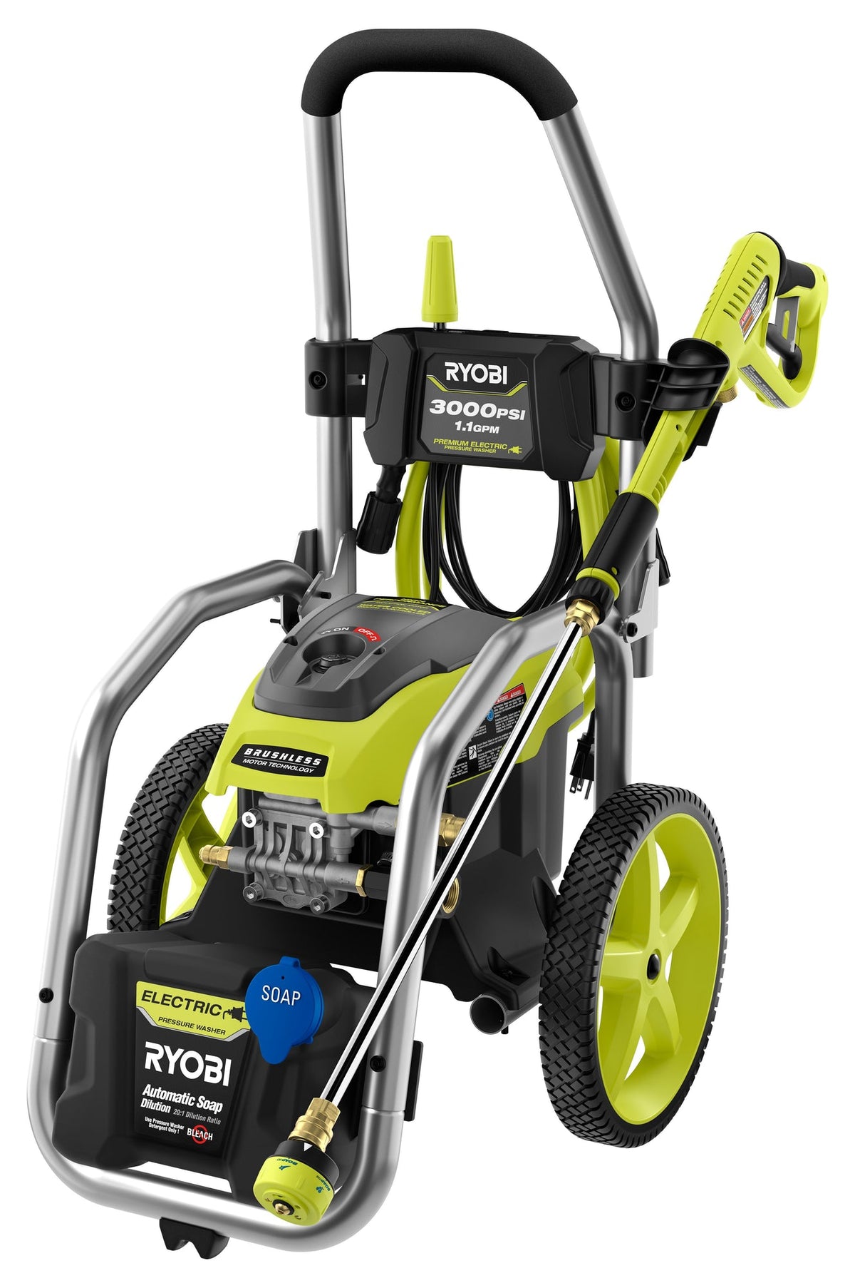 3000 PSI 1.1 GPM BRUSHLESS ELECTRIC PRESSURE WASHER | RYOBI