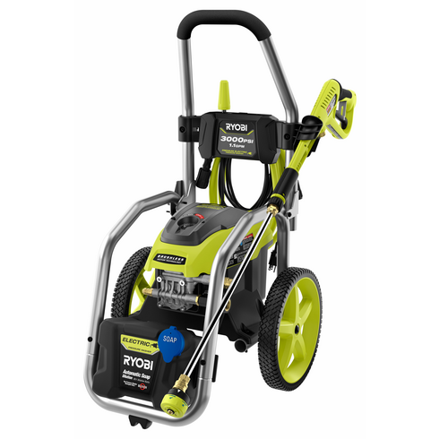 3000 PSI 1.1 GPM BRUSHLESS ELECTRIC PRESSURE WASHER WITH 12″ 2300 PSI SURFACE CLEANER | RYOBI