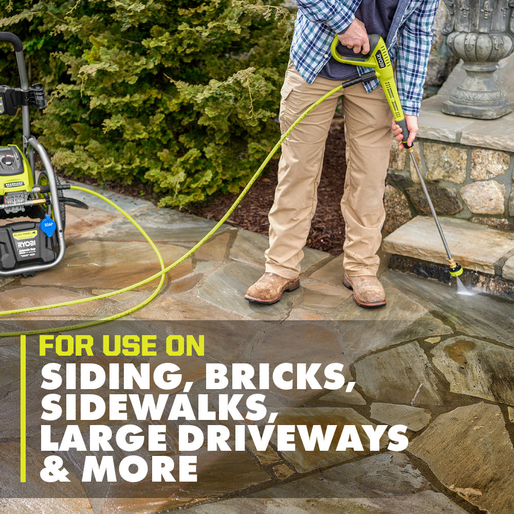 3000 PSI 1.1 GPM BRUSHLESS ELECTRIC PRESSURE WASHER WITH 12″ 2300 PSI SURFACE CLEANER | RYOBI