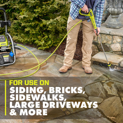 3000 PSI 1.1 GPM BRUSHLESS ELECTRIC PRESSURE WASHER WITH 12″ 2300 PSI SURFACE CLEANER | RYOBI