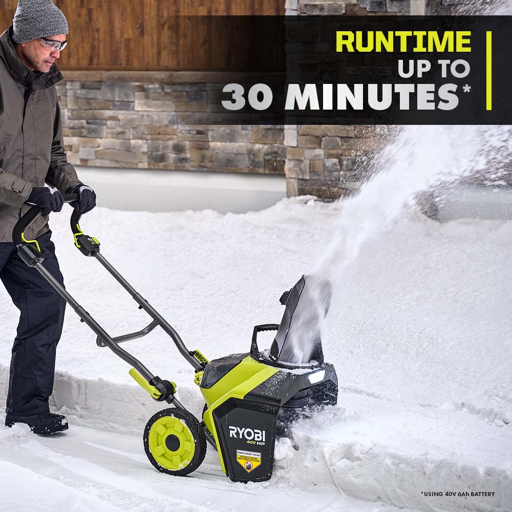 40V HP BRUSHLESS 18″ SNOW BLOWER KIT | RYOBI