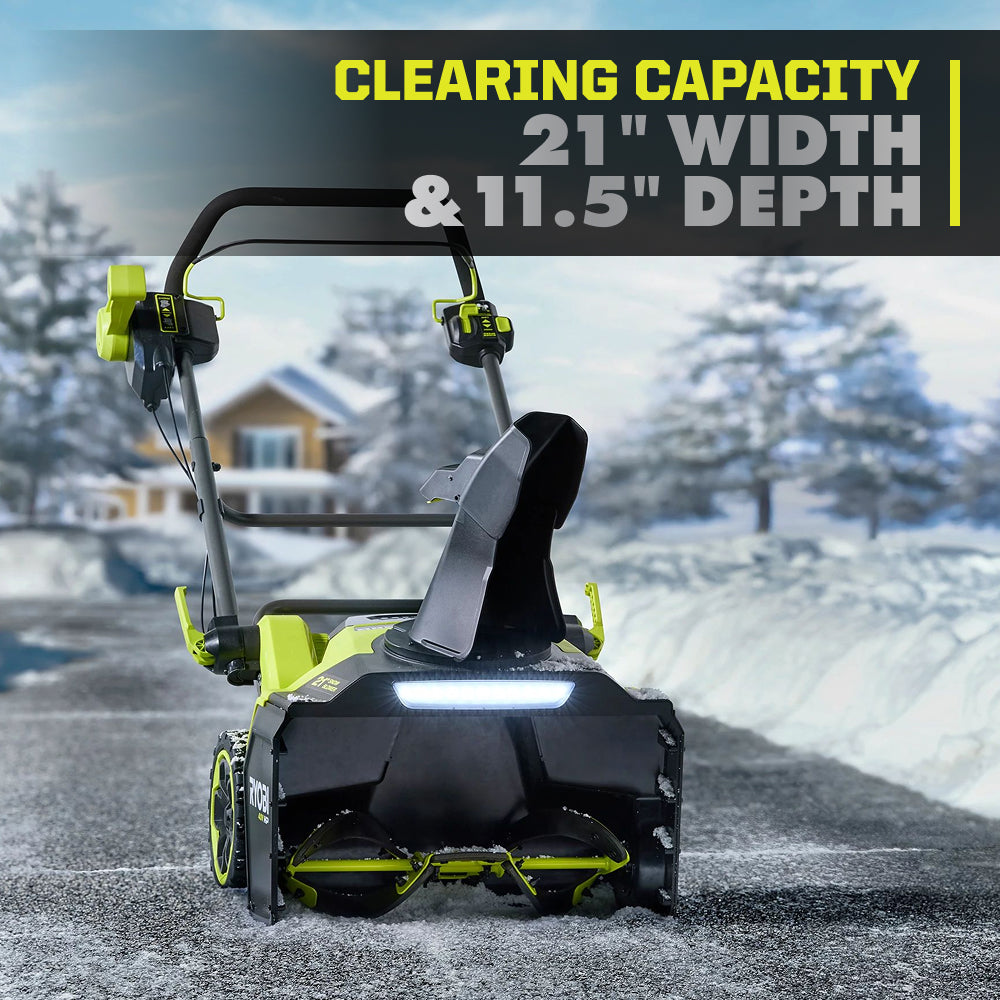 40V HP BRUSHLESS 21?? SINGLE-STAGE AUGER-PROPELLED SNOW BLOWER | RYOBI