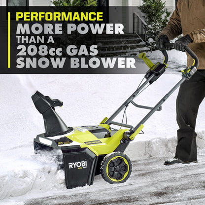 40V HP BRUSHLESS 21?? SINGLE-STAGE AUGER-PROPELLED SNOW BLOWER KIT | RYOBI