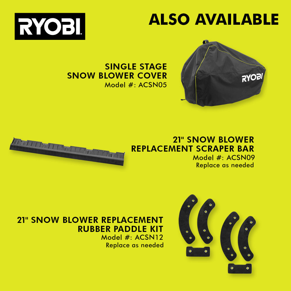 40V HP BRUSHLESS 21″ WHISPER SERIES SNOW BLOWER KIT | RYOBI
