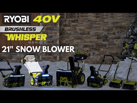 40V HP BRUSHLESS 21″ WHISPER SERIES SNOW BLOWER KIT | RYOBI