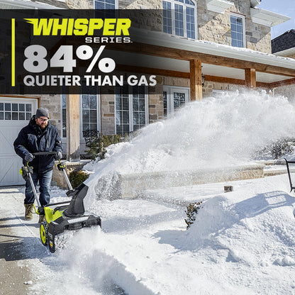 40V HP BRUSHLESS 21″ WHISPER SERIES SNOW BLOWER KIT | RYOBI