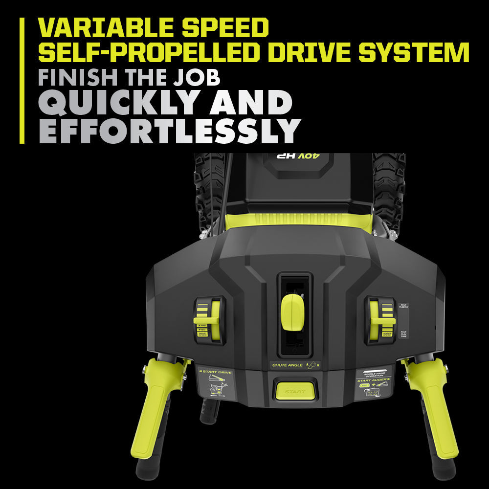 40V HP BRUSHLESS WHISPER SERIES 22″ TWO-STAGE SNOW BLOWER KIT | RYOBI
