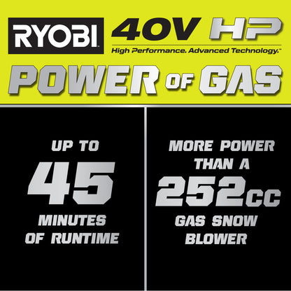 40V HP BRUSHLESS WHISPER SERIES 24?? TWO-STAGE SNOW BLOWER KIT | RYOBI