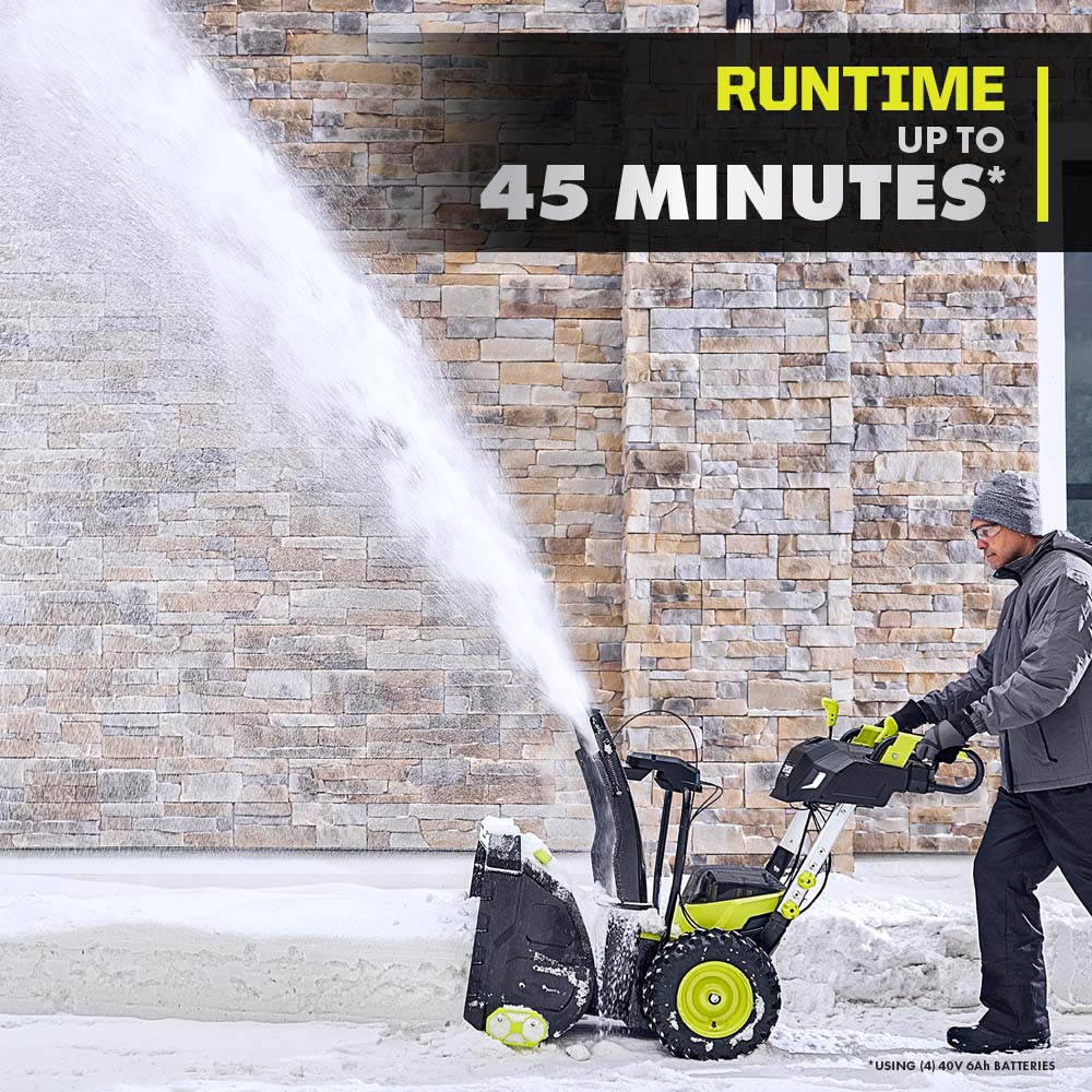 40V HP BRUSHLESS WHISPER SERIES 24?? TWO-STAGE SNOW BLOWER KIT | RYOBI
