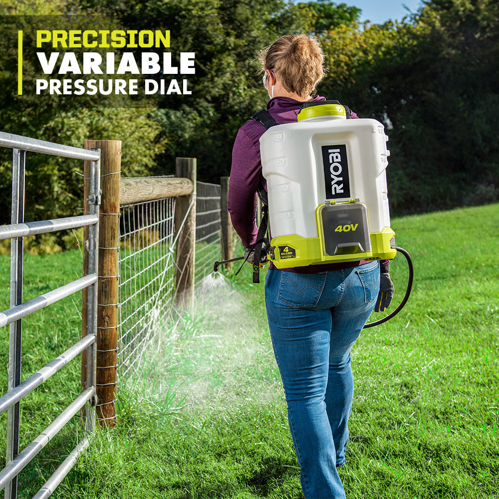 40V 4 GALLON BACKPACK CHEMICAL SPRAYER KIT | RYOBI