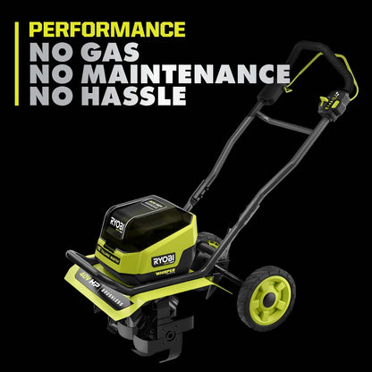 40V HP BRUSHLESS WHISPER SERIES 16″ FRONT TINE TILLER KIT | RYOBI
