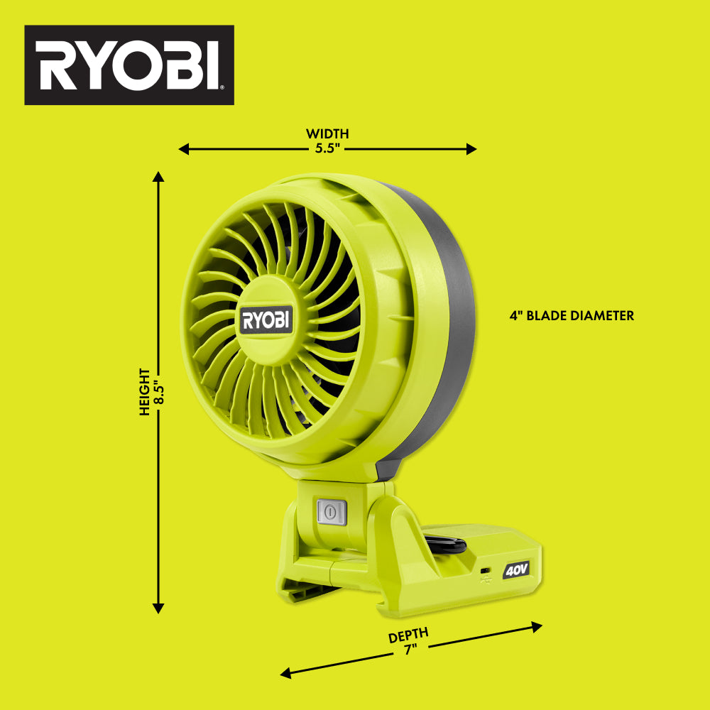 40V BATTERY TOPPER FAN | RYOBI