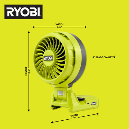 40V BATTERY TOPPER FAN | RYOBI