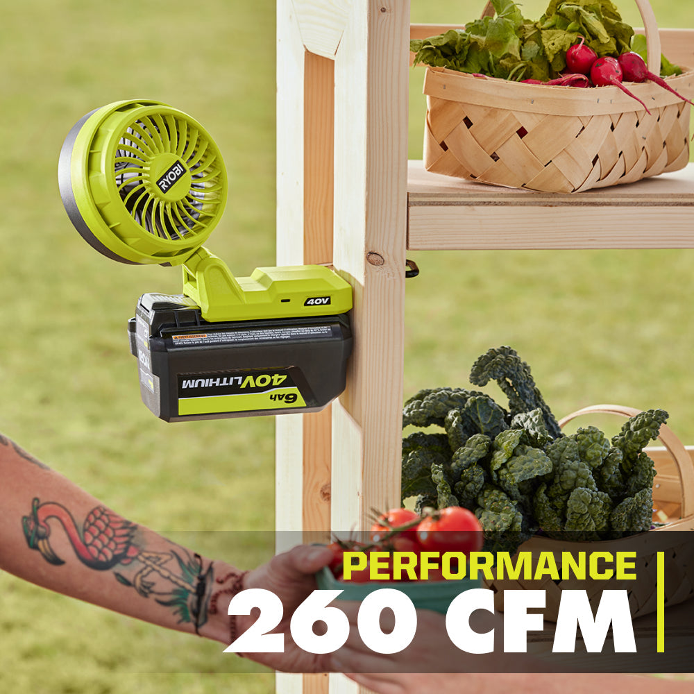 40V BATTERY TOPPER FAN | RYOBI