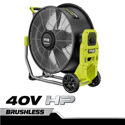 40V HP BRUSHLESS HYBRID WHISPER SERIES 20″ AIR CANNON FAN | RYOBI