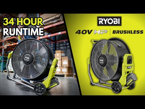 40V HP BRUSHLESS HYBRID WHISPER SERIES 20″ AIR CANNON FAN | RYOBI