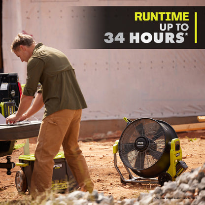 40V HP BRUSHLESS HYBRID WHISPER SERIES 20″ AIR CANNON FAN | RYOBI