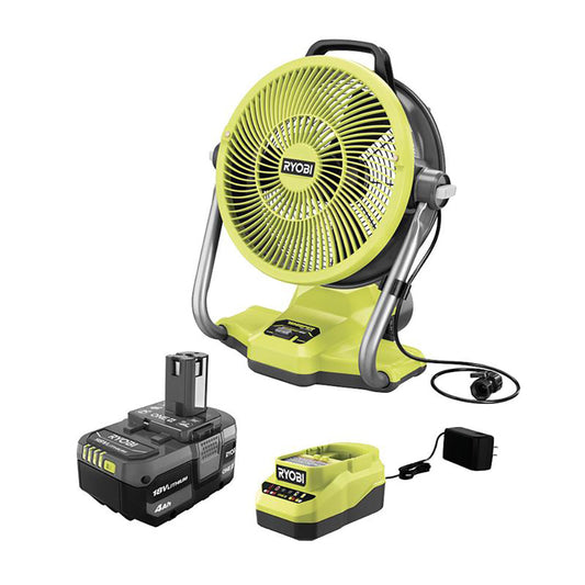 ONE+ 18V CORDLESS HYBRID 12″ MISTING CANNON KIT WITH (1) 4.0 AH BATTERY AND CHARGER | RYOBI