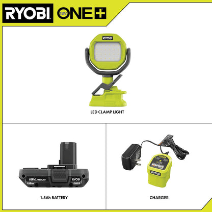 18V ONE+ LED CLAMP LIGHT KIT | RYOBI