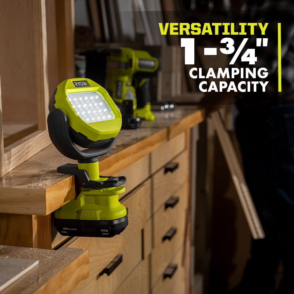 18V ONE+ LED CLAMP LIGHT KIT | RYOBI
