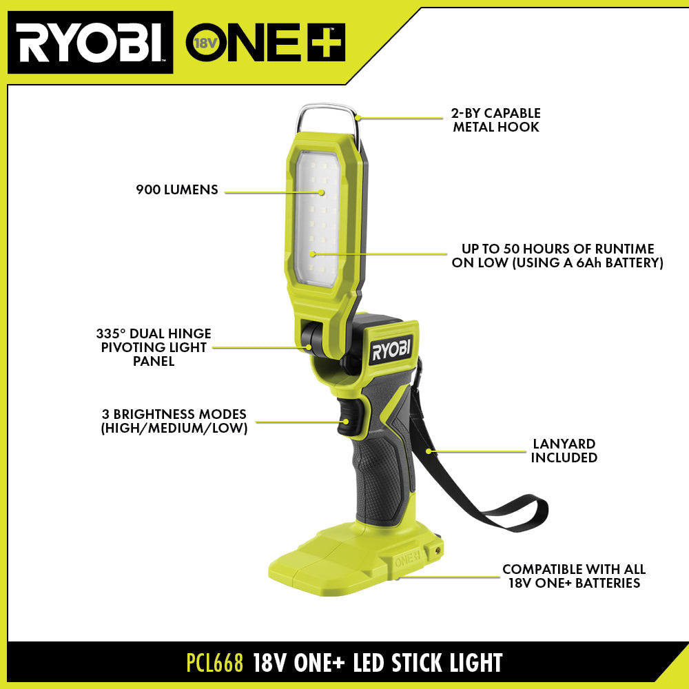 18V ONE+ LED STICK LIGHT | RYOBI