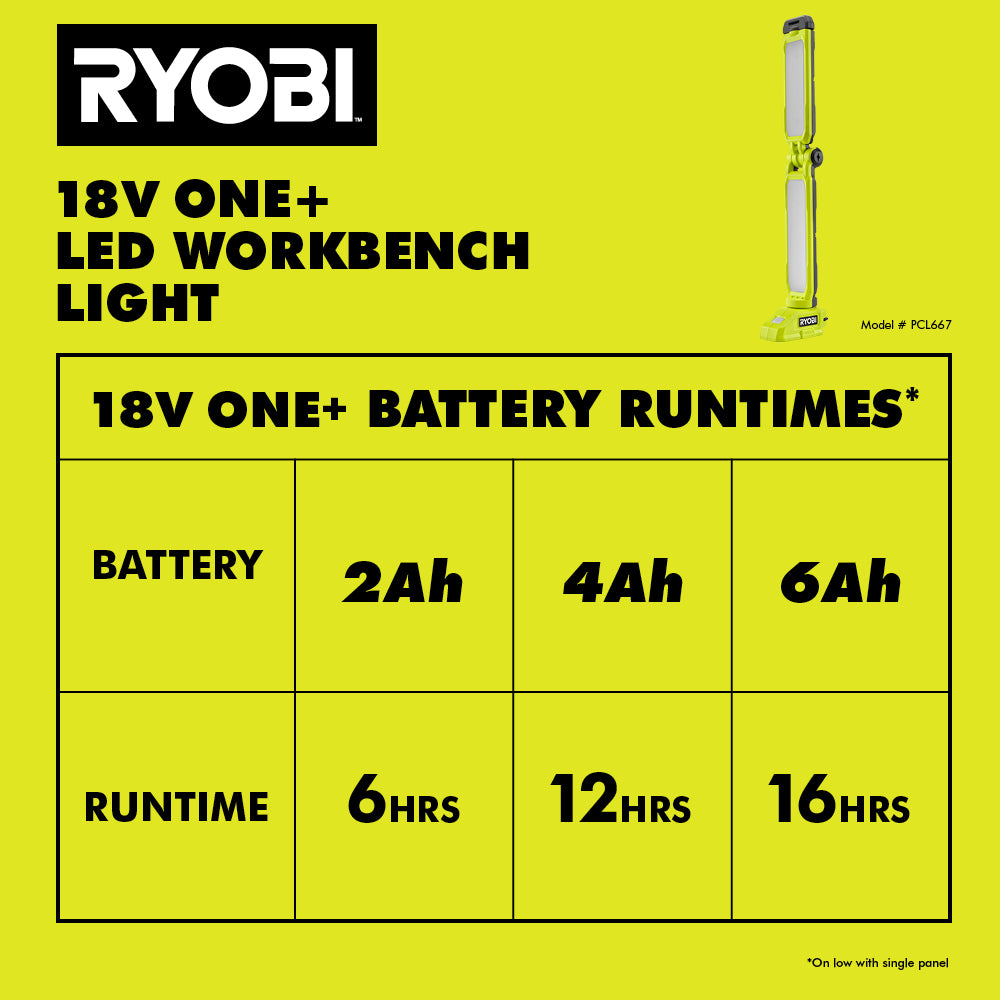18V ONE+ LED WORKBENCH LIGHT | RYOBI