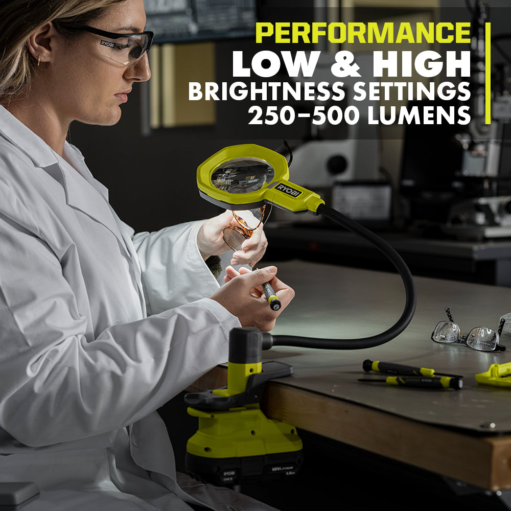 18V ONE+ MAGNIFYING LED CLAMP LIGHT | RYOBI