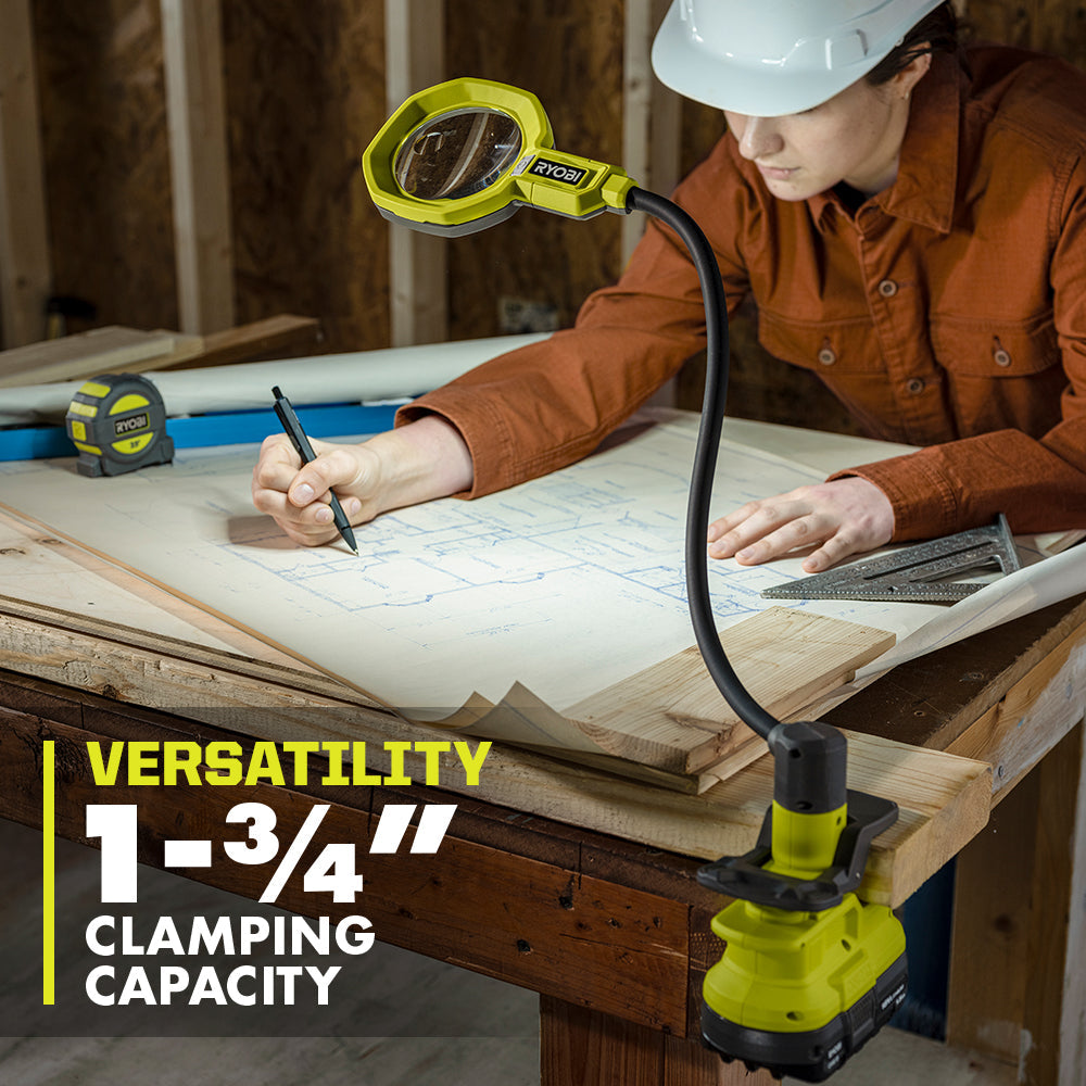 18V ONE+ MAGNIFYING LED CLAMP LIGHT | RYOBI
