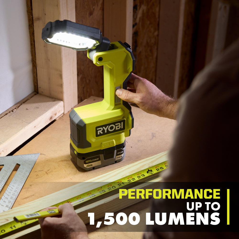 ONE+ 18V HYBRID CORDLESS LED MAGNETIC TASK LIGHT (TOOL ONLY, MAGNETIC LED LIGHT) | RYOBI