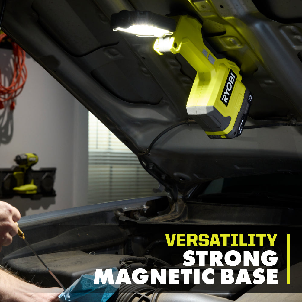 ONE+ 18V HYBRID CORDLESS LED MAGNETIC TASK LIGHT (TOOL ONLY, MAGNETIC LED LIGHT) | RYOBI