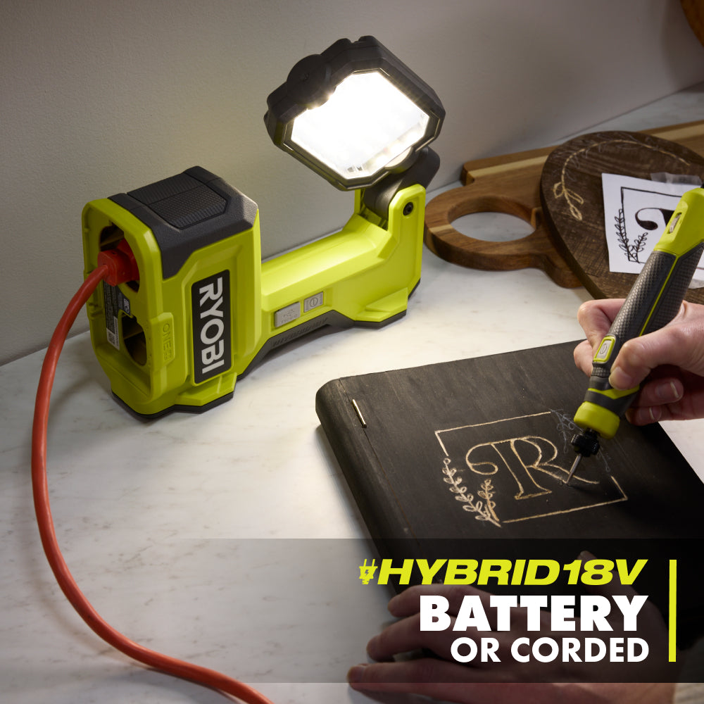 ONE+ 18V HYBRID CORDLESS LED MAGNETIC TASK LIGHT (TOOL ONLY, MAGNETIC LED LIGHT) | RYOBI