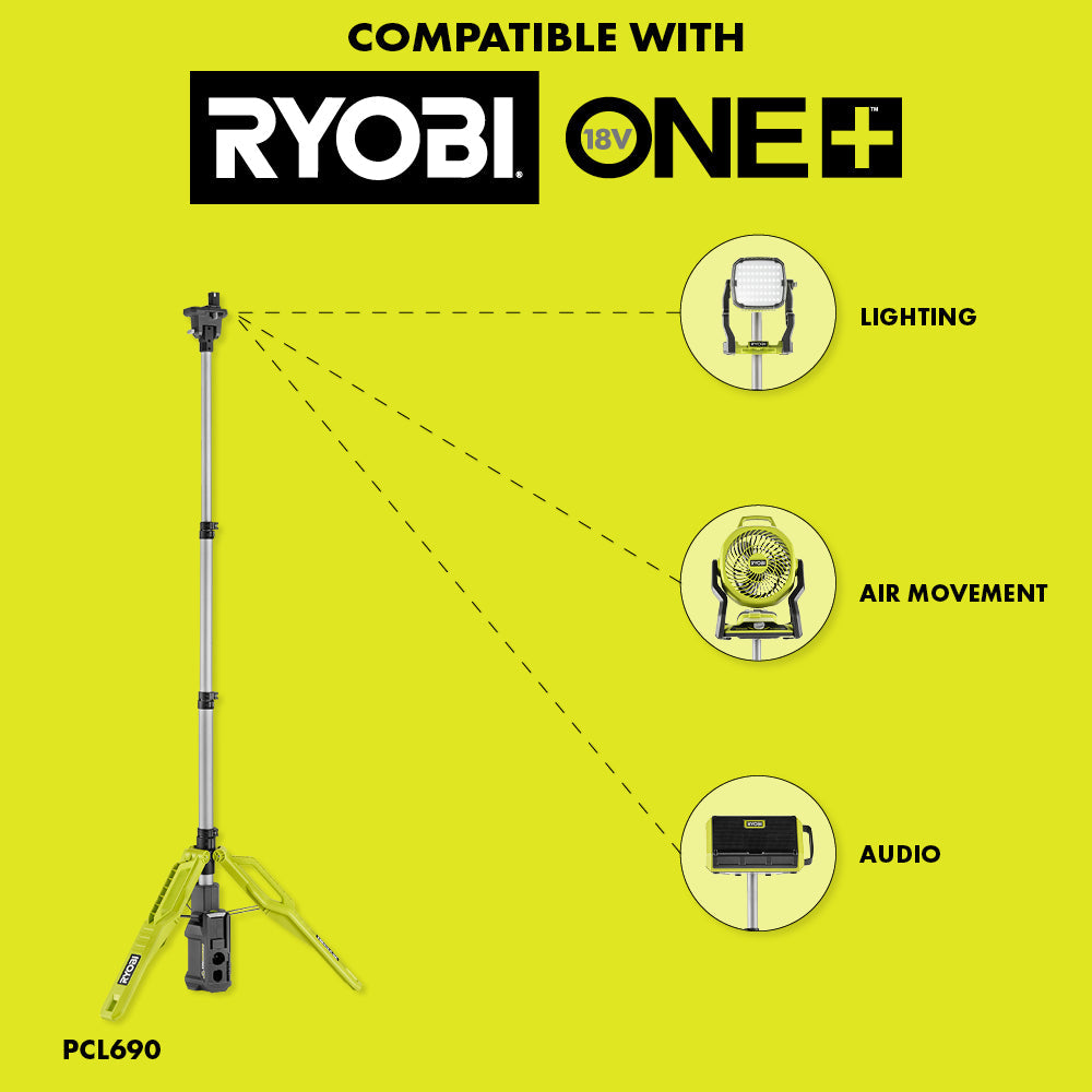 TRIPOWER TRIPOD LED LIGHT | RYOBI