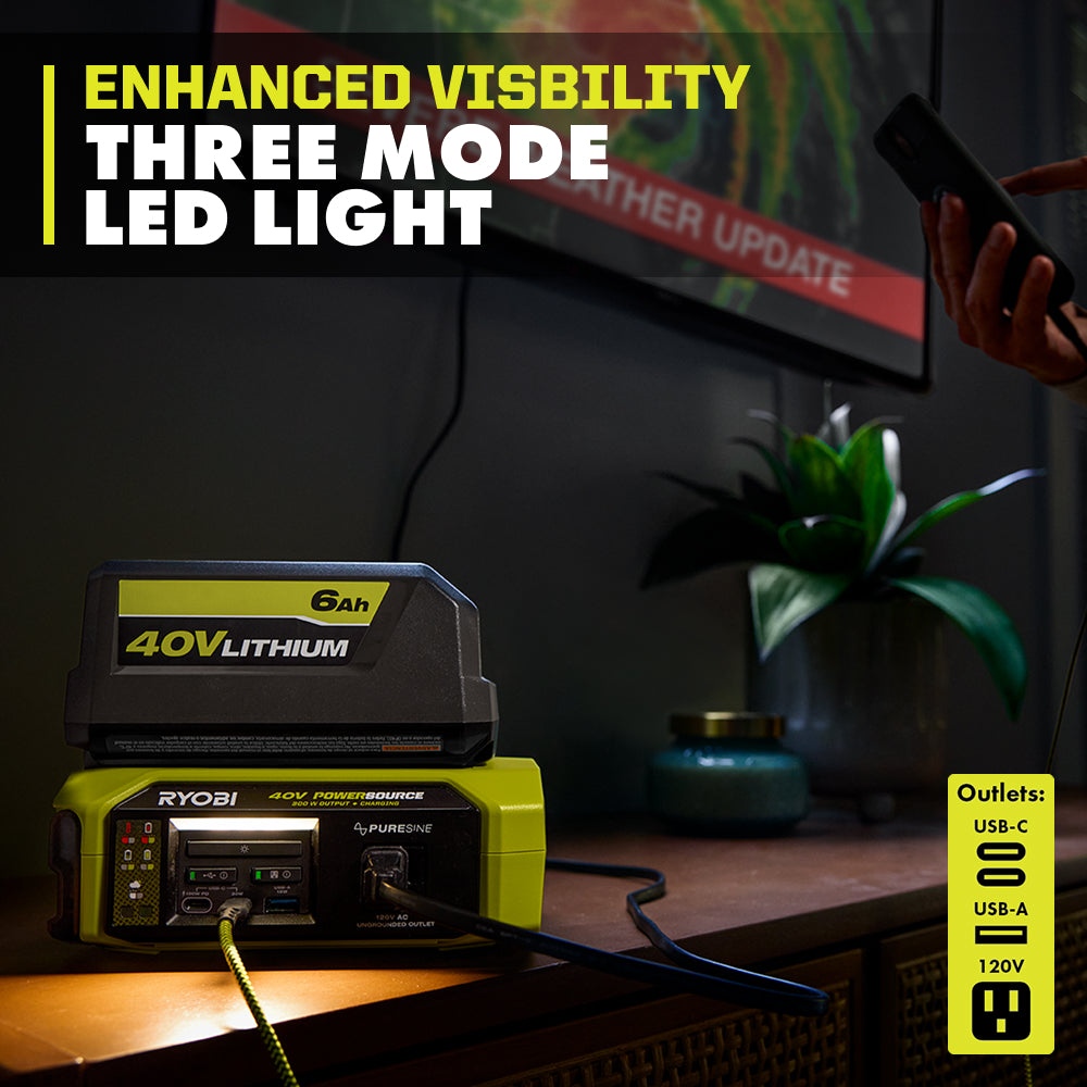 40V 300W POWER SOURCE/CHARGER | RYOBI