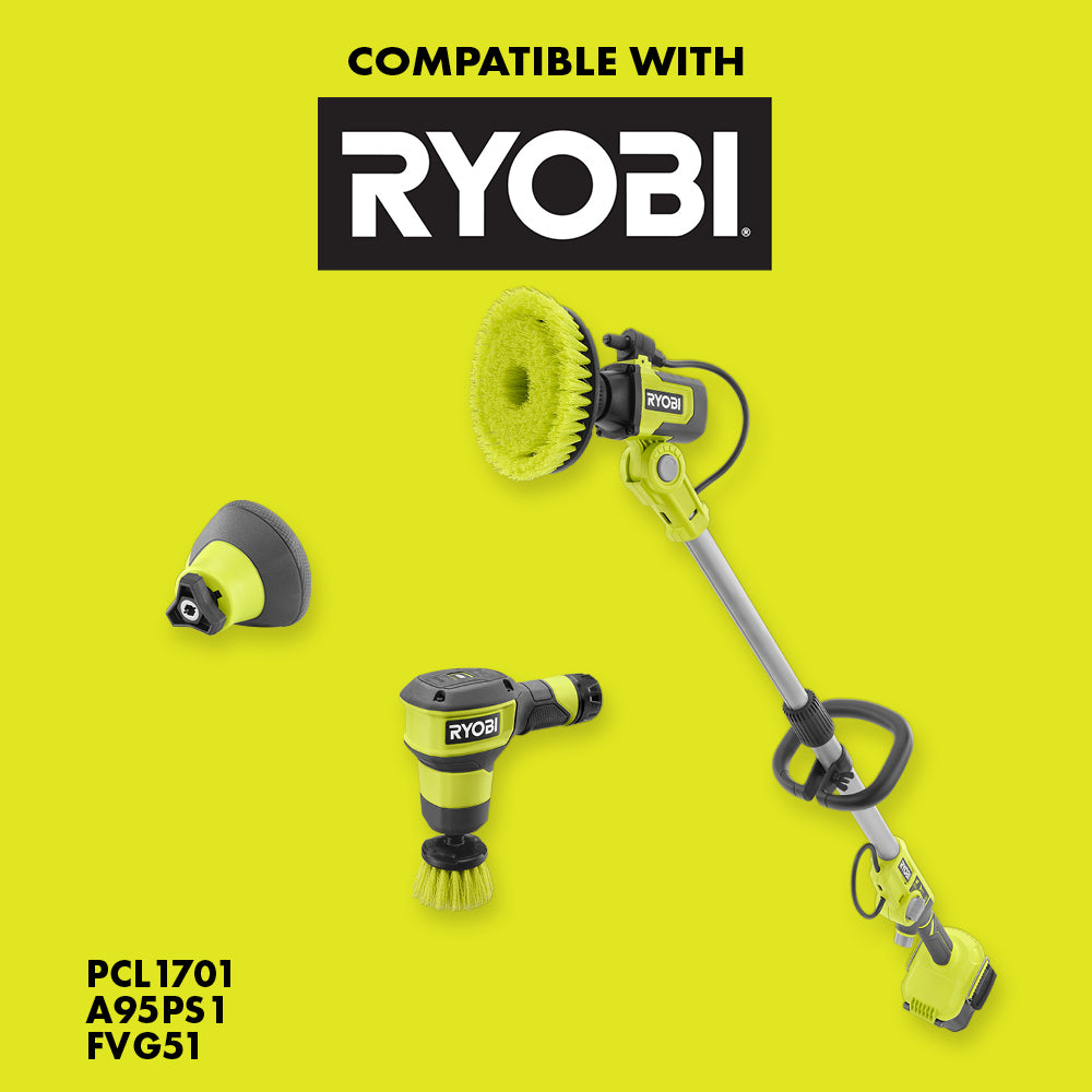 2 PC. MEDIUM BRISTLE BRUSH MULTI-PURPOSE CLEANING KIT | RYOBI
