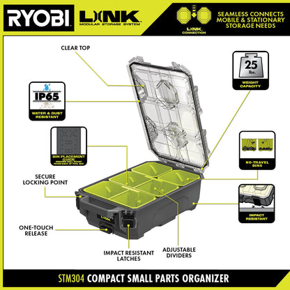 LINK COMPACT SMALL PARTS ORGANIZER | RYOBI