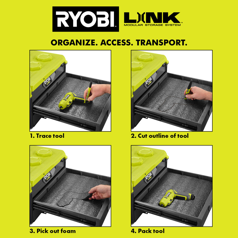 LINK DRAWER TOOL BOX FOAM INSERT | RYOBI